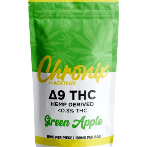 Chronix D9 Green Apple Gummies- 10 qty